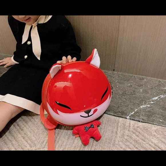 NWT BACKPACK CHILDREN SCHOOL BAG UNISEX FOX BABY RED. 9’x3’x10’in. - Picture 8 of 17